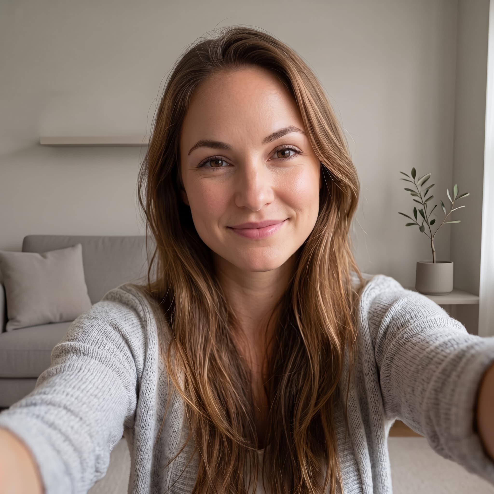 Review portrait — Sarah, 30s, natural light