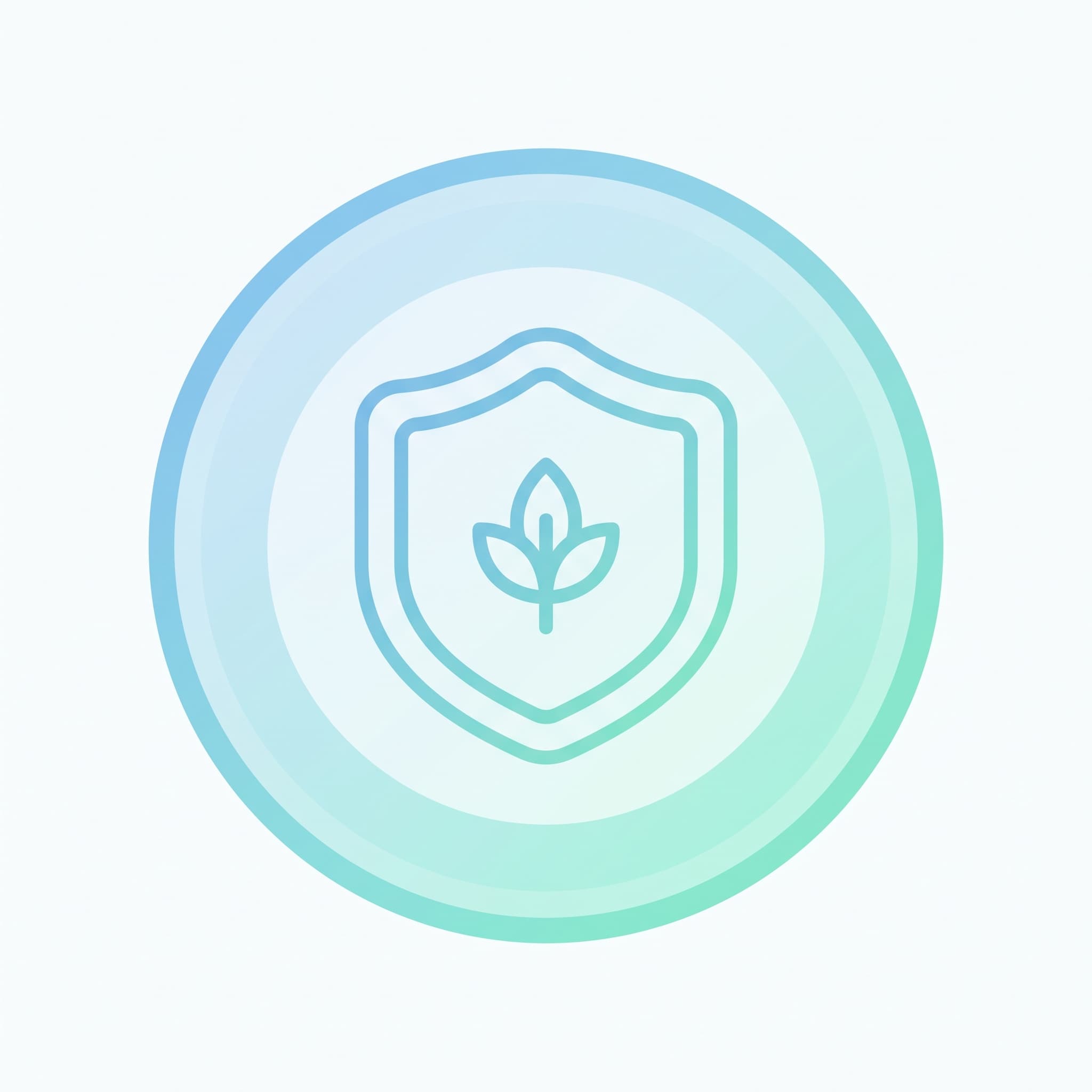 Icon — shield with leaf